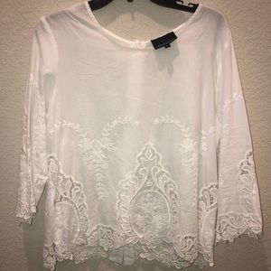Crochet white blouse